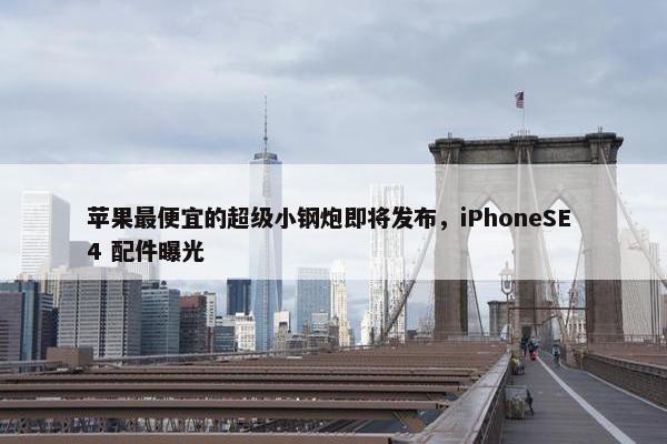 苹果最便宜的超级小钢炮即将发布，iPhoneSE 4 配件曝光