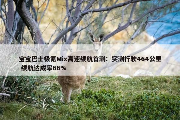 宝宝巴士极氪Mix高速续航首测：实测行驶464公里 续航达成率66%