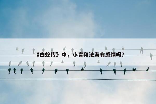 《白蛇传》中，小青和法海有感情吗？