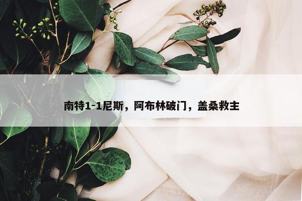 南特1-1尼斯，阿布林破门，盖桑救主