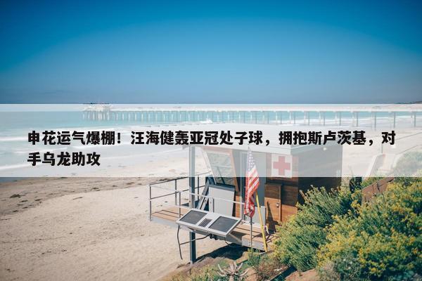 申花运气爆棚！汪海健轰亚冠处子球，拥抱斯卢茨基，对手乌龙助攻