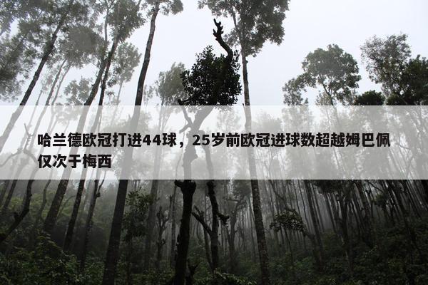 哈兰德欧冠打进44球，25岁前欧冠进球数超越姆巴佩仅次于梅西