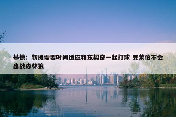 基德：新援需要时间适应和东契奇一起打球 克莱伯不会出战森林狼