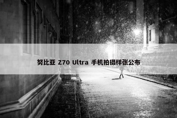 努比亚 Z70 Ultra 手机拍摄样张公布