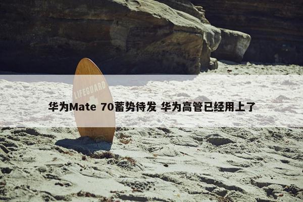 华为Mate 70蓄势待发 华为高管已经用上了