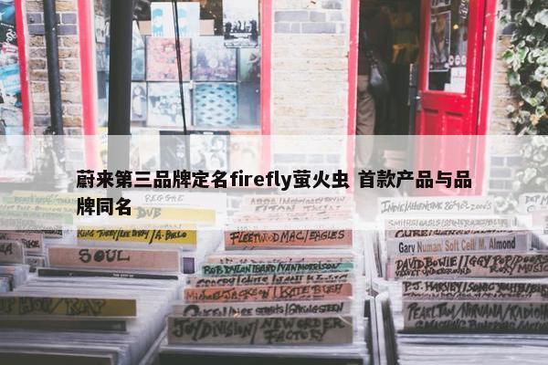 蔚来第三品牌定名firefly萤火虫 首款产品与品牌同名