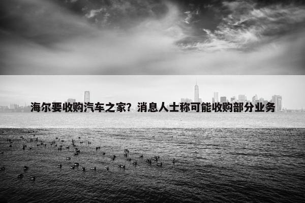 海尔要收购汽车之家？消息人士称可能收购部分业务