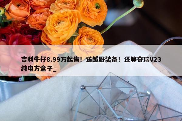 吉利牛仔8.99万起售！送越野装备！还等奇瑞V23纯电方盒子_