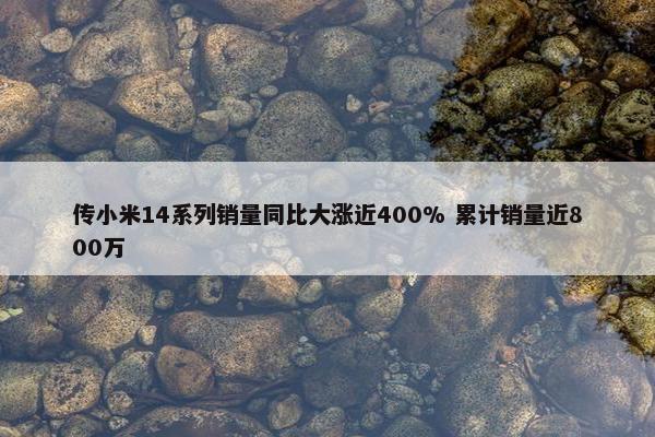 传小米14系列销量同比大涨近400% 累计销量近800万