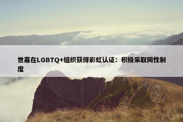 世嘉在LGBTQ+组织获得彩虹认证：积极采取同性制度