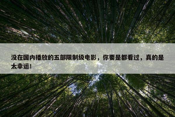 没在国内播放的五部限制级电影，你要是都看过，真的是太幸运！