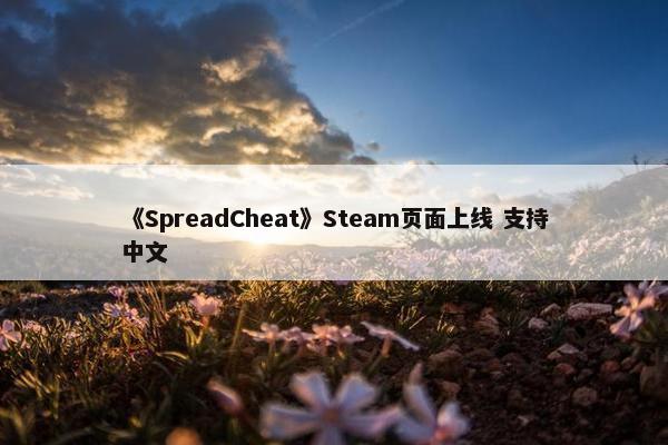 《SpreadCheat》Steam页面上线 支持中文