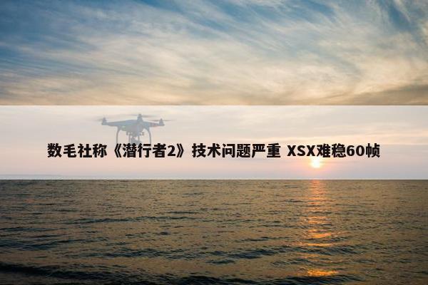 数毛社称《潜行者2》技术问题严重 XSX难稳60帧