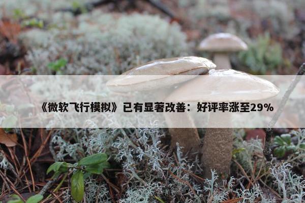 《微软飞行模拟》已有显著改善：好评率涨至29%