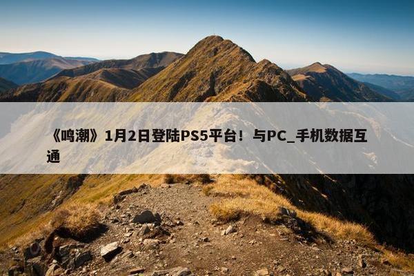 《鸣潮》1月2日登陆PS5平台！与PC_手机数据互通