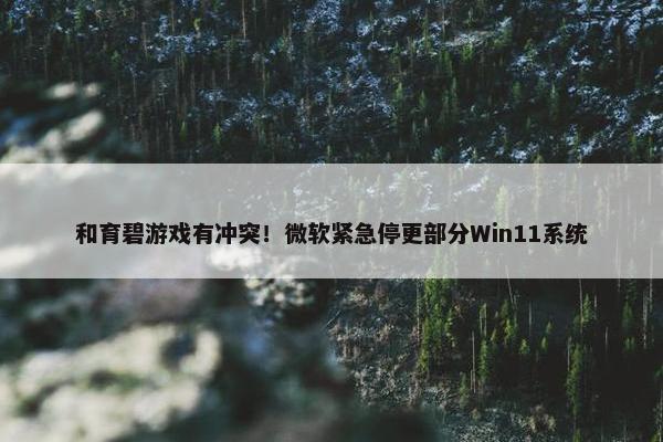 和育碧游戏有冲突！微软紧急停更部分Win11系统