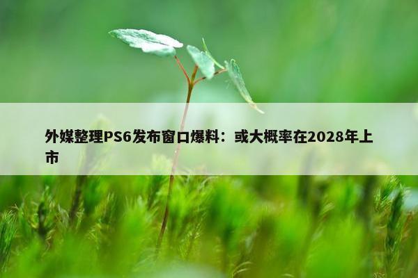 外媒整理PS6发布窗口爆料：或大概率在2028年上市